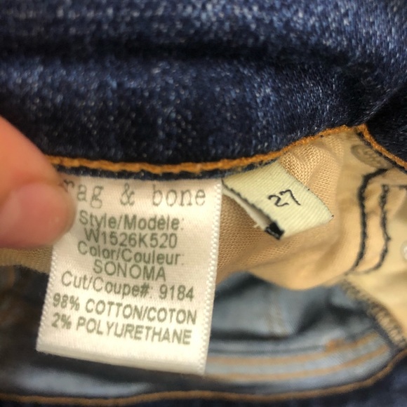 Rag & Bone Revolve Capri Dark Wash Skinny Jeans 27 - Picture 5 of 7